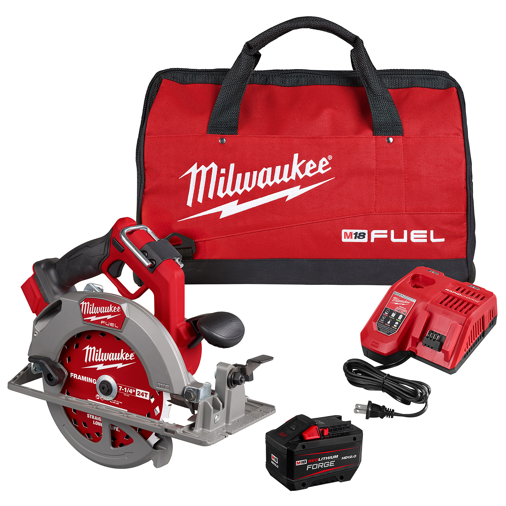Milwaukee, M18 FUEL 7-1/4” Circular Saw Kit, Blade Diameter 7.25 in, Model# 2834-21HD